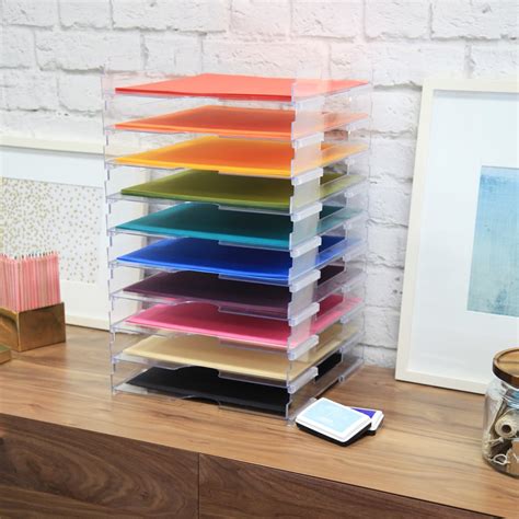 stackable scrapbook paper storage